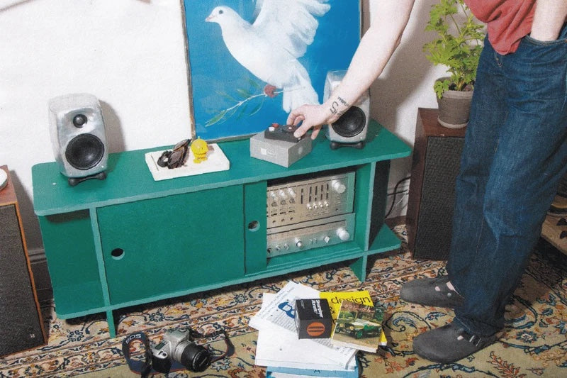 NTS Radio Player on a sideboard